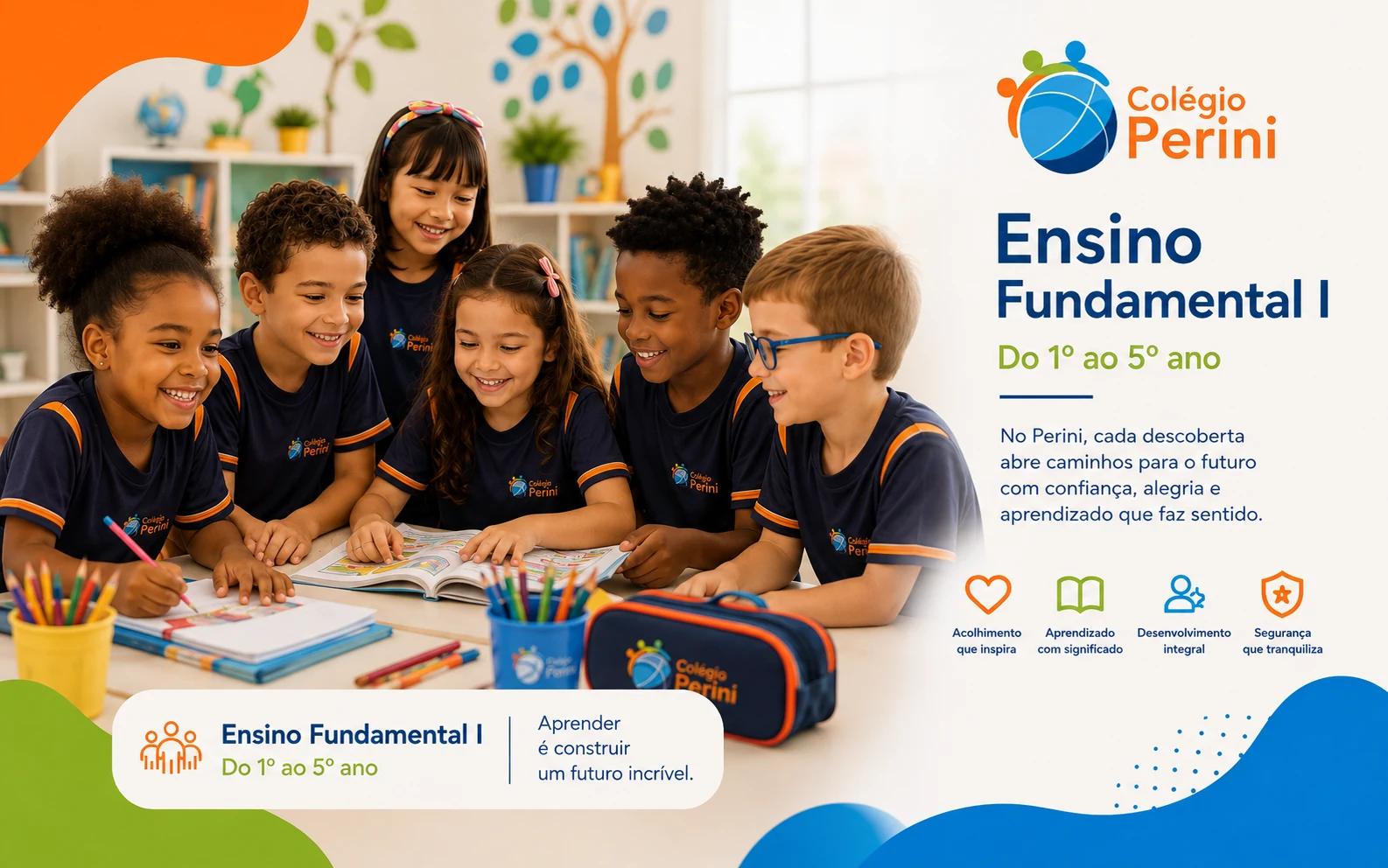 Apresentação do Ensino Fundamental I do Colégio Perini, do 1º ao 5º ano